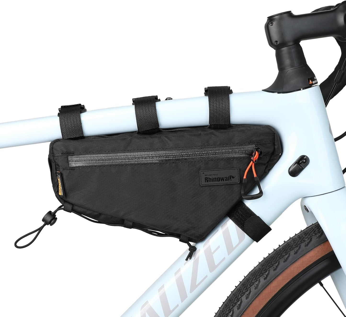 Bolsa triangular bicicleta MTB 1.7L con bolsillos malla