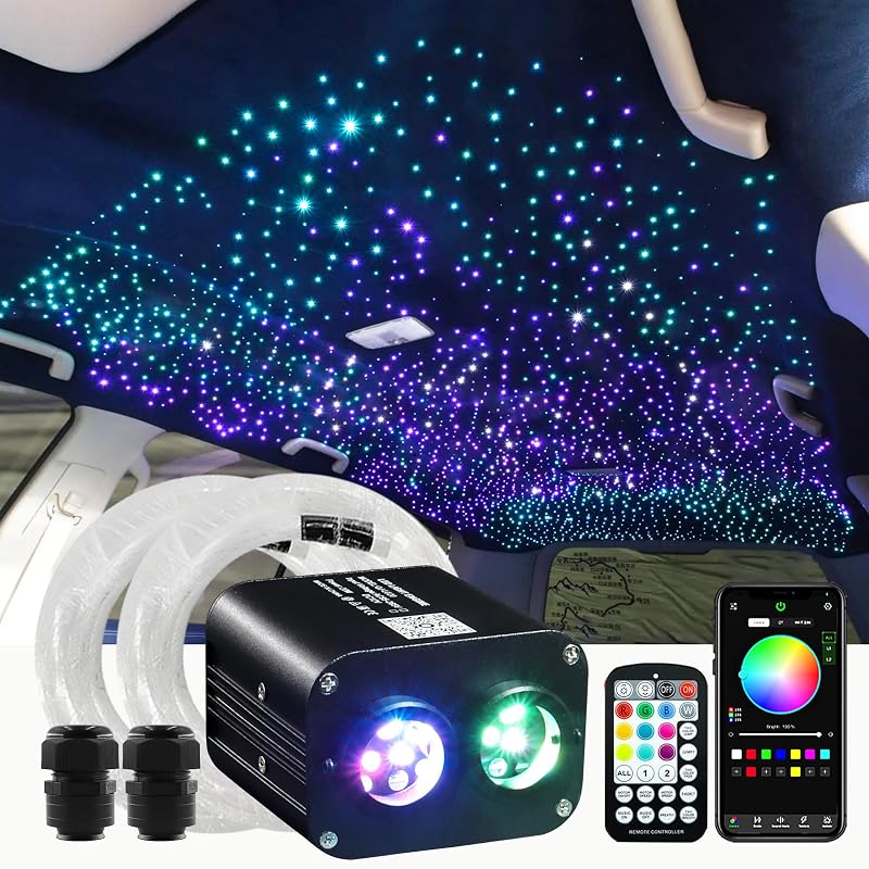 Kit techo estrellado luces fibra óptica auto control remoto