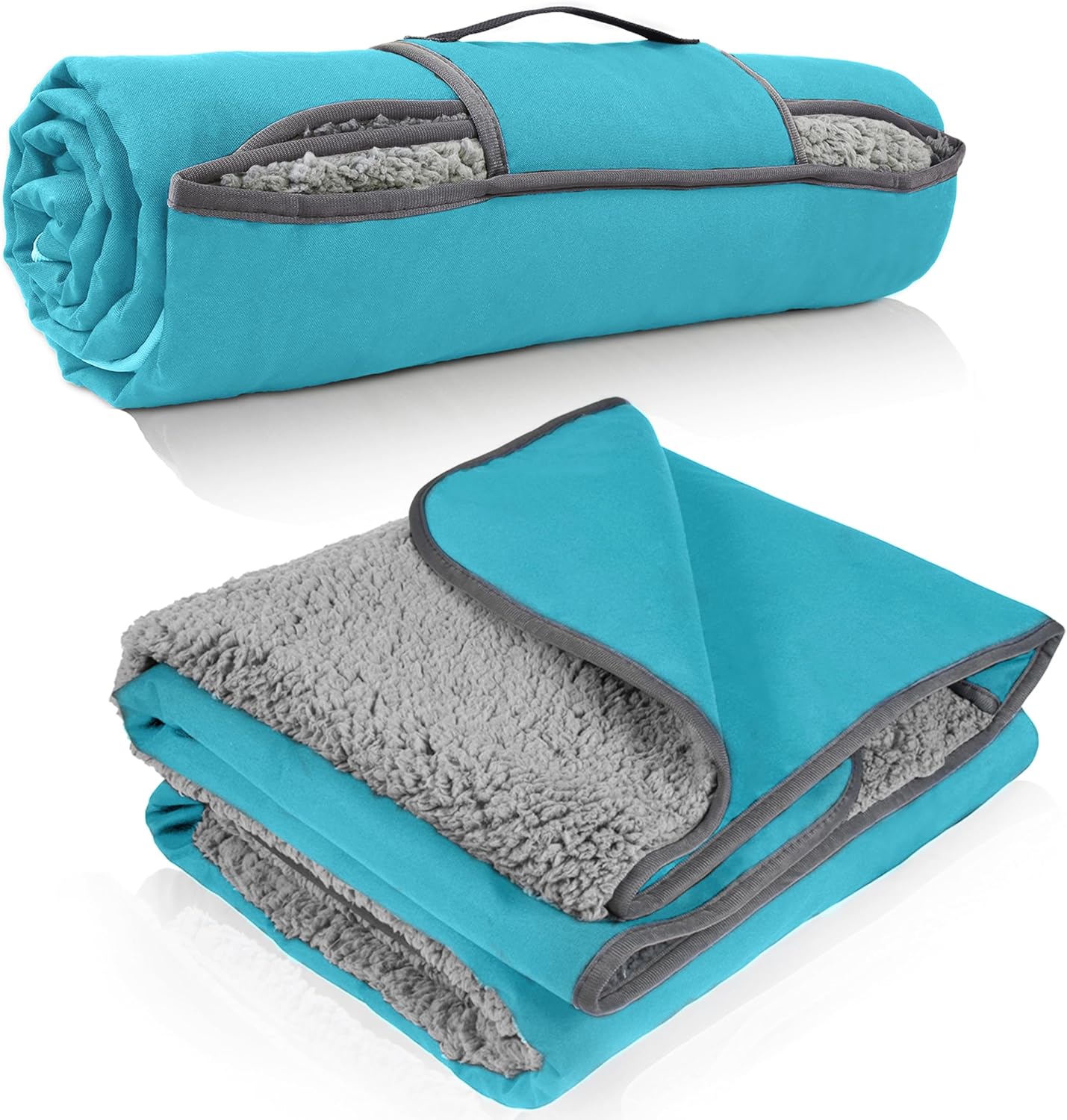 Manta impermeable sherpa triple capa plegable camping
