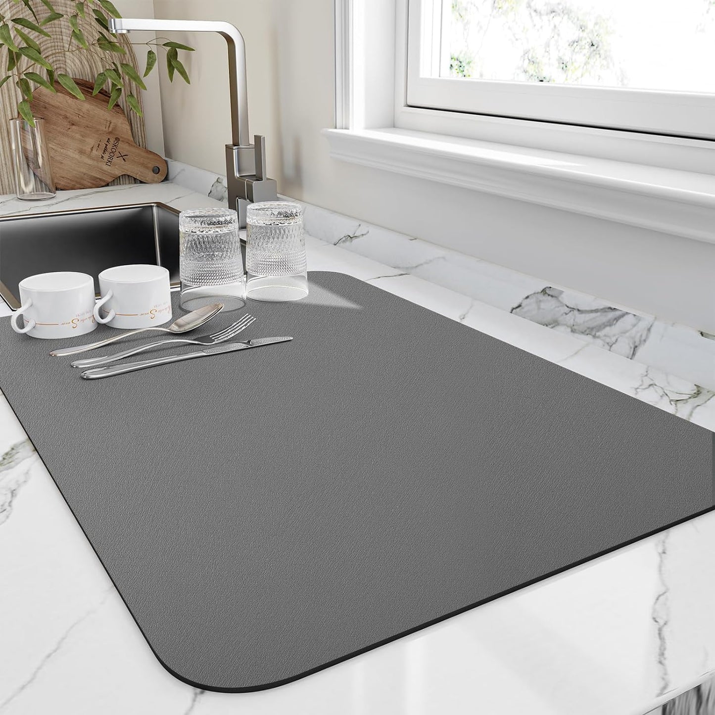 Tapete escurridor cocina con respaldo antiderrap