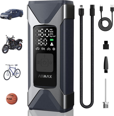 Inflador neumáticos portátil 160 PSI batería 7500 mAh