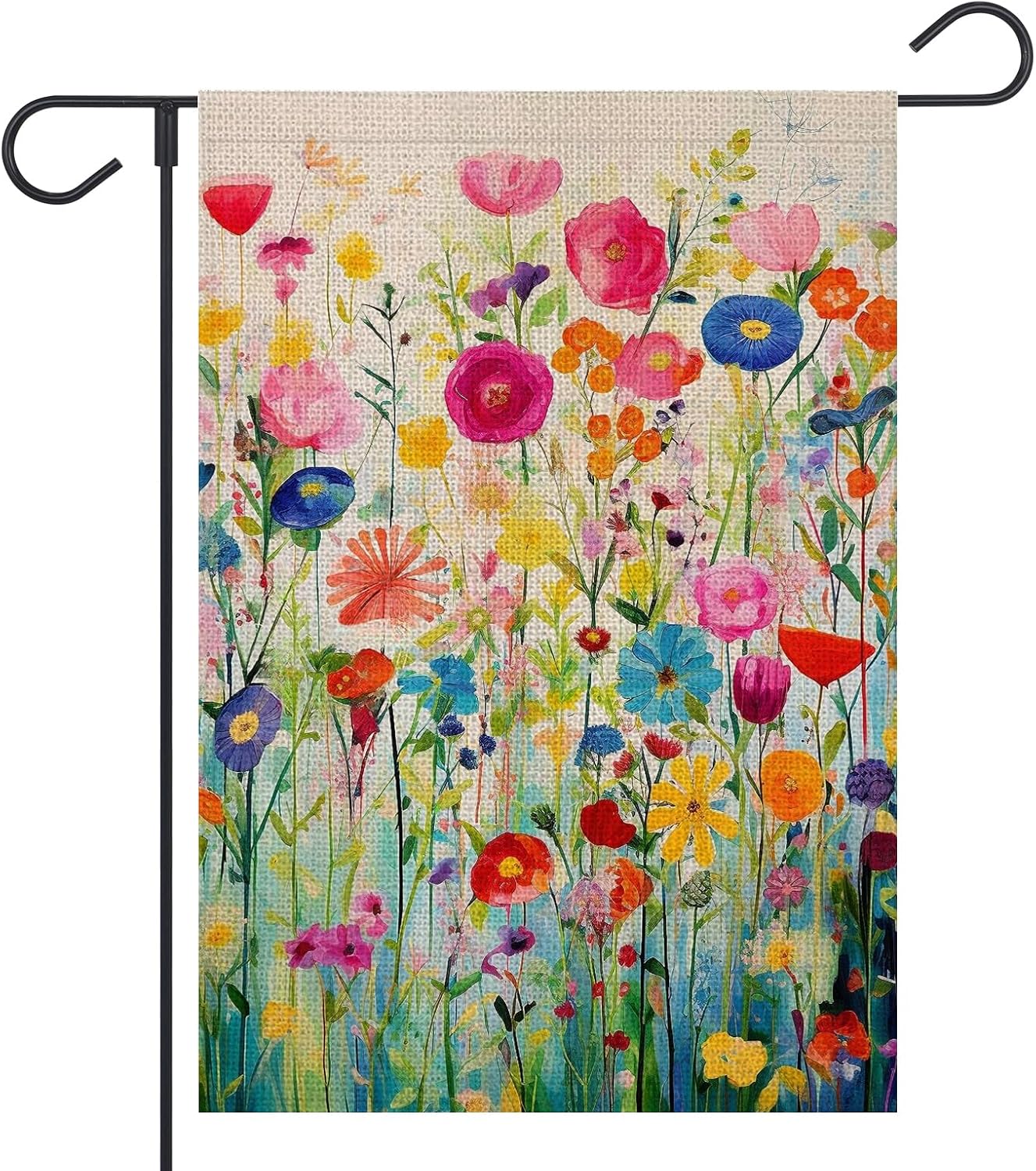 Bandera jardín 12x18" doble cara flores silvestres