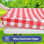 Funda mesa picnic con mantel elástico impermeable 8ft cuadros búfalo