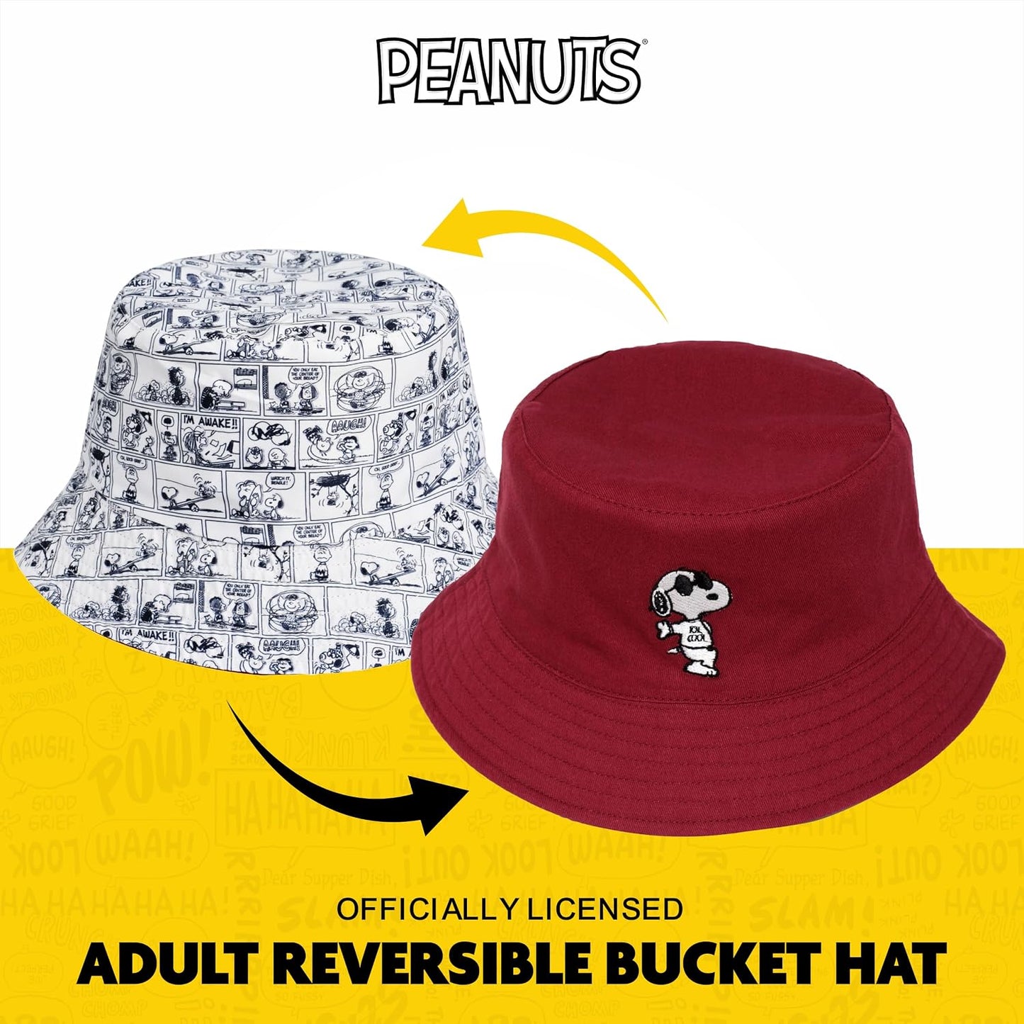 Sombrero bucket denim Snoopy para mujer