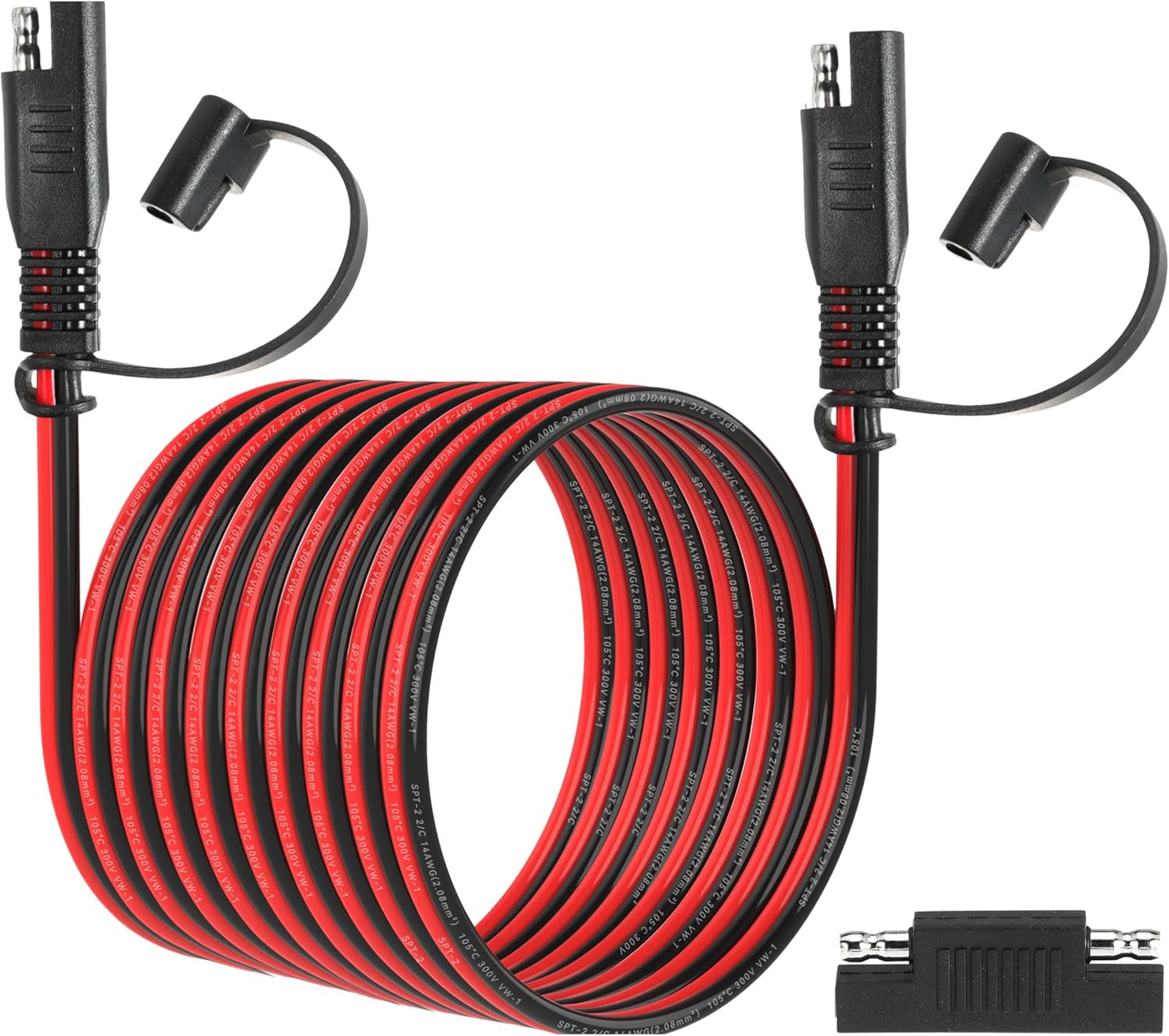 Cable extensión SAE 14AWG 15ft con adaptador inverso