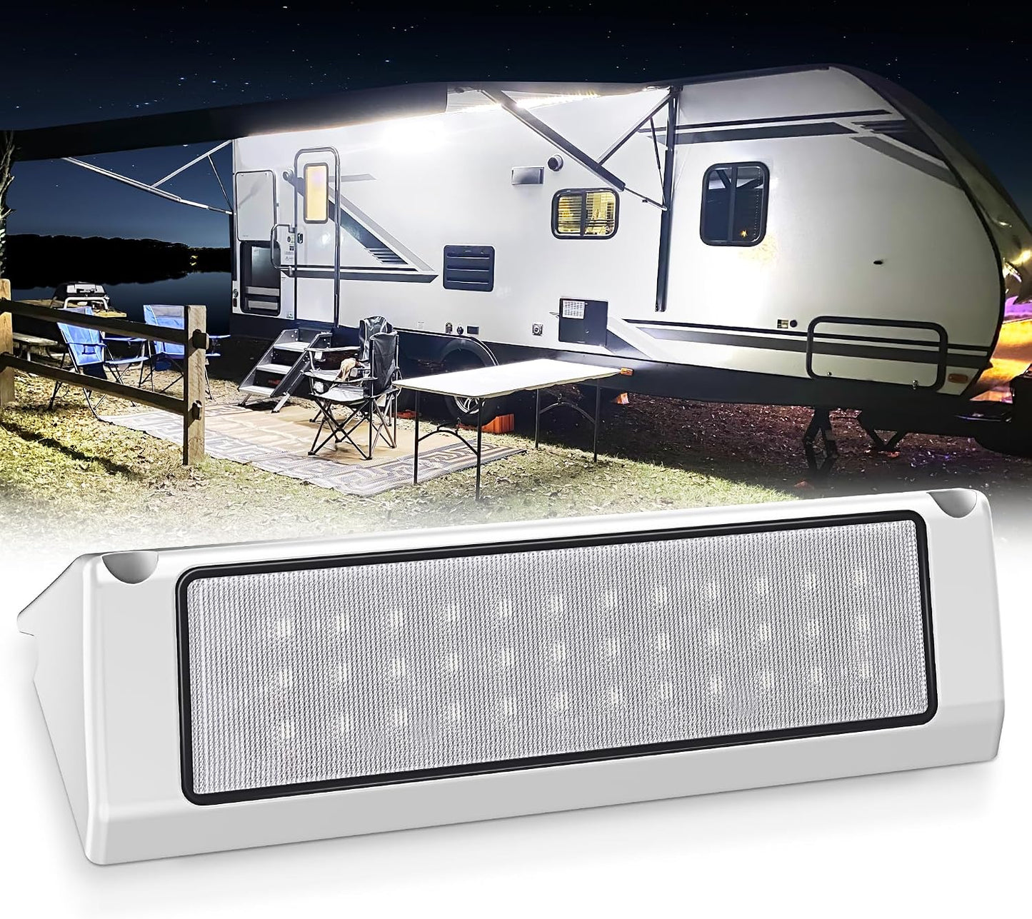 Luz LED exterior 9" 12V 6000K IP67 para RV