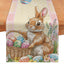 Camino mesa Pascua conejo huevos flores decoración 13x90pulg