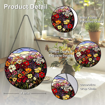 Parterre flores colgar ventana 7.8pulg decoración artística