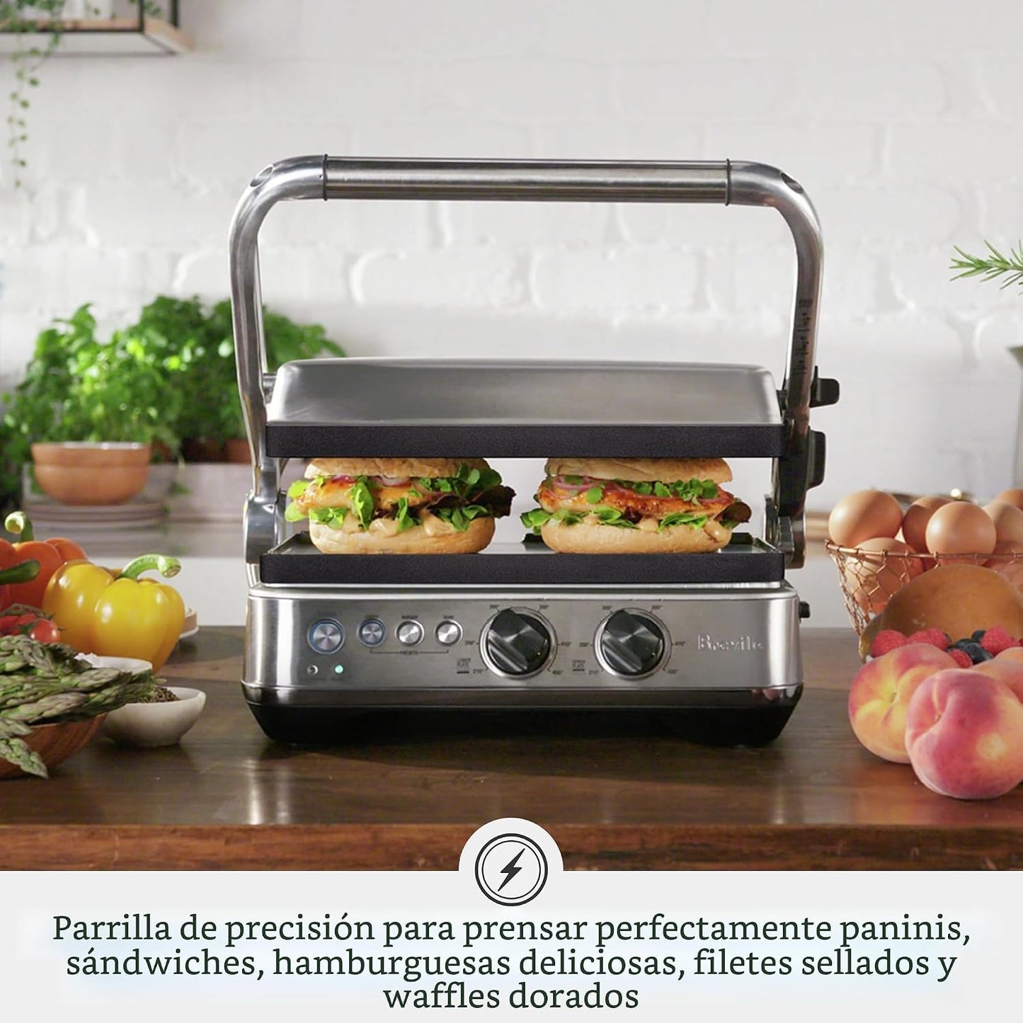 Parrilla acero inox cepillado Breville BGR700BSS