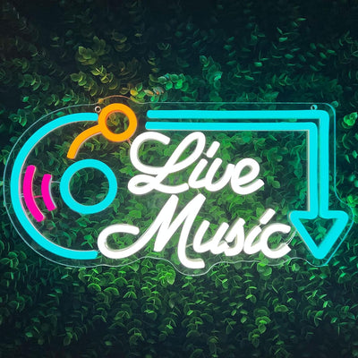 Letrero neón con música LED regulable para bar estudio fiesta