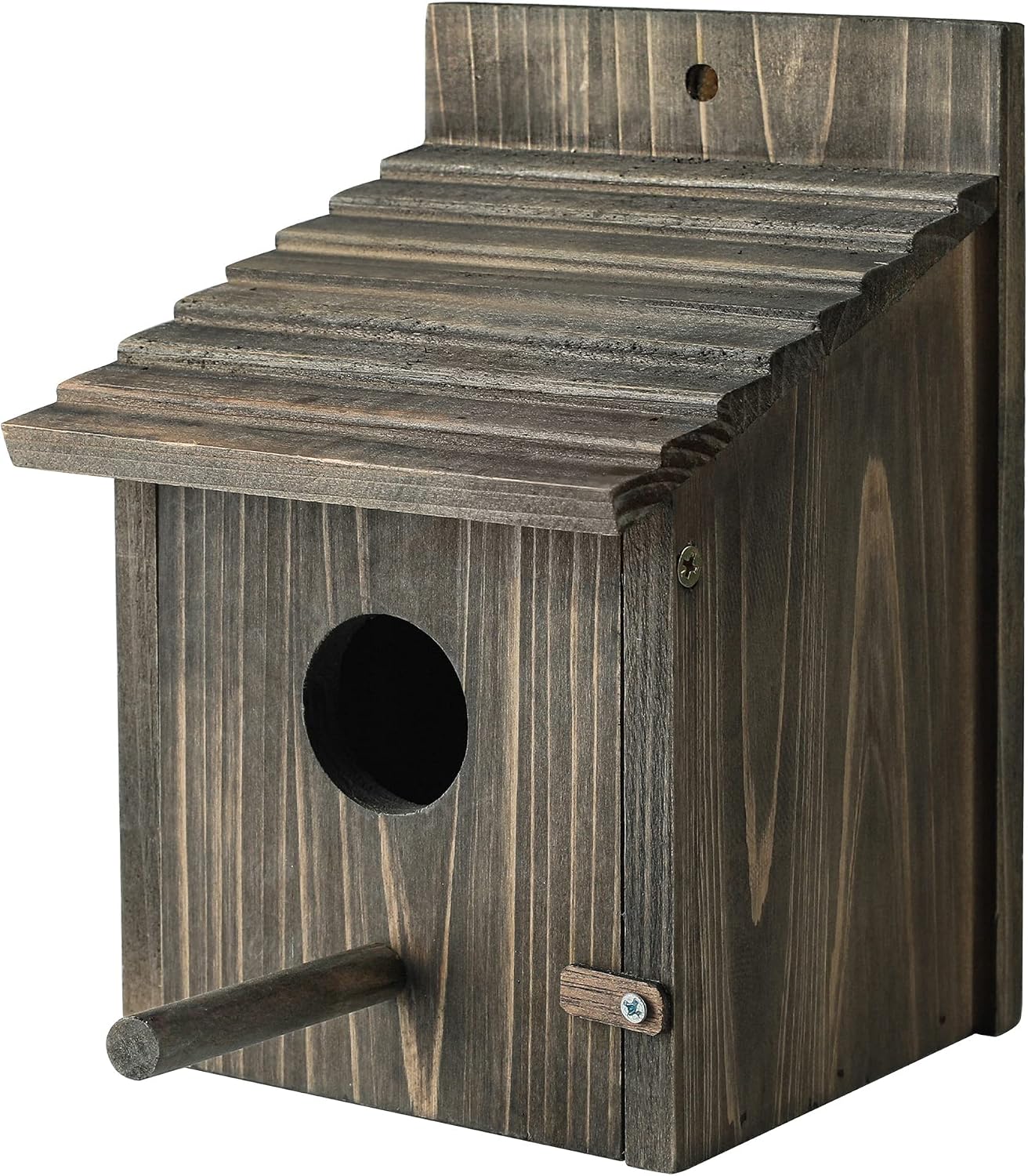 Casa pájaros exterior con protector depredadores azul rey