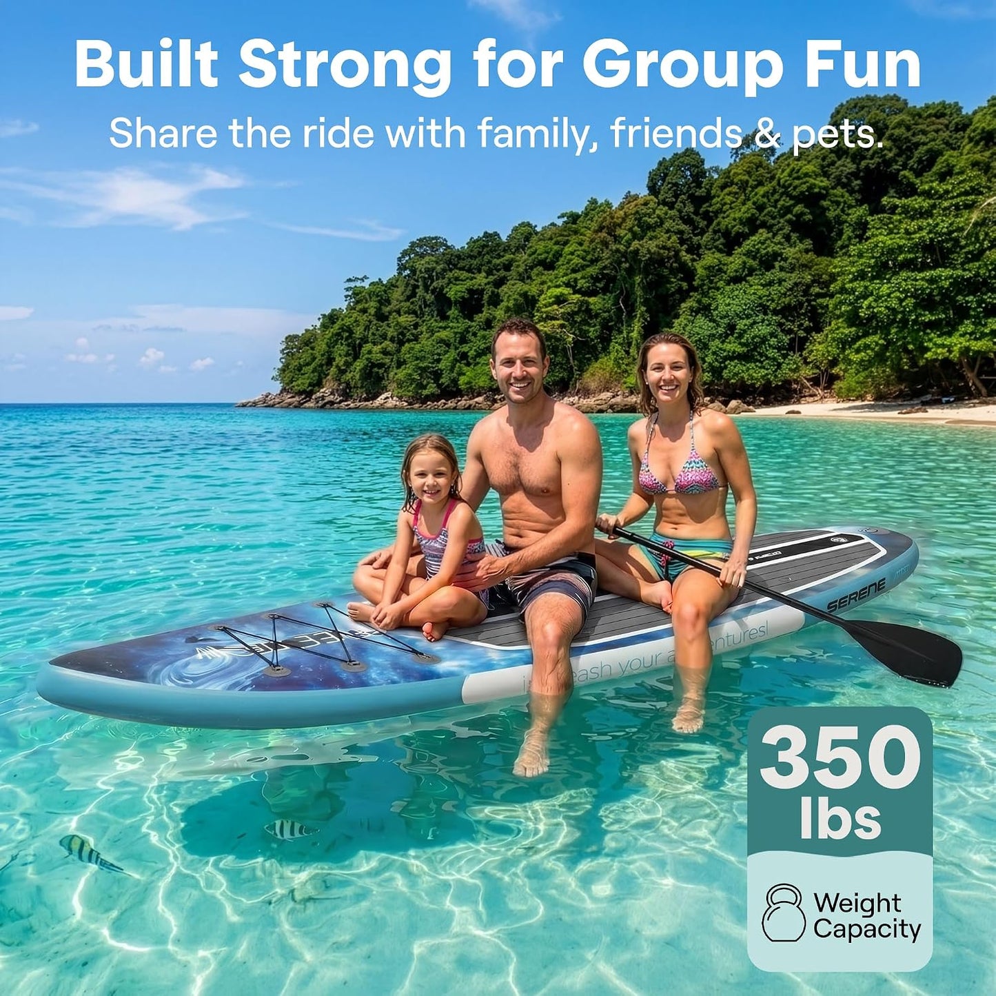 Tabla paddle inflable antiderrap con bolsa y bomba