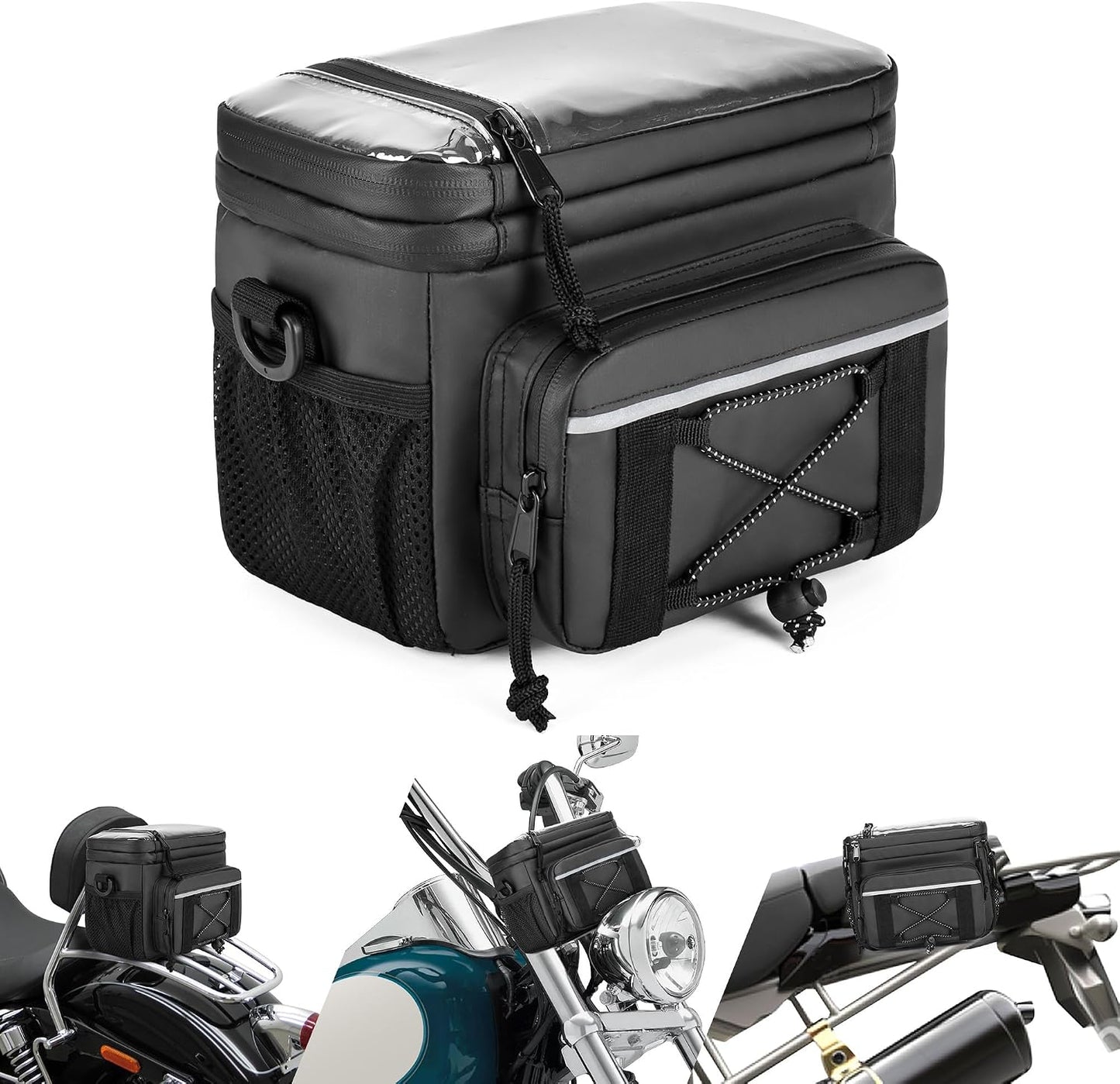 Bolsa manillar impermeable para moto y bicicleta