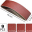 Pack 9 correas lijado 6x48 pulg 40 60 80 grano aluminio