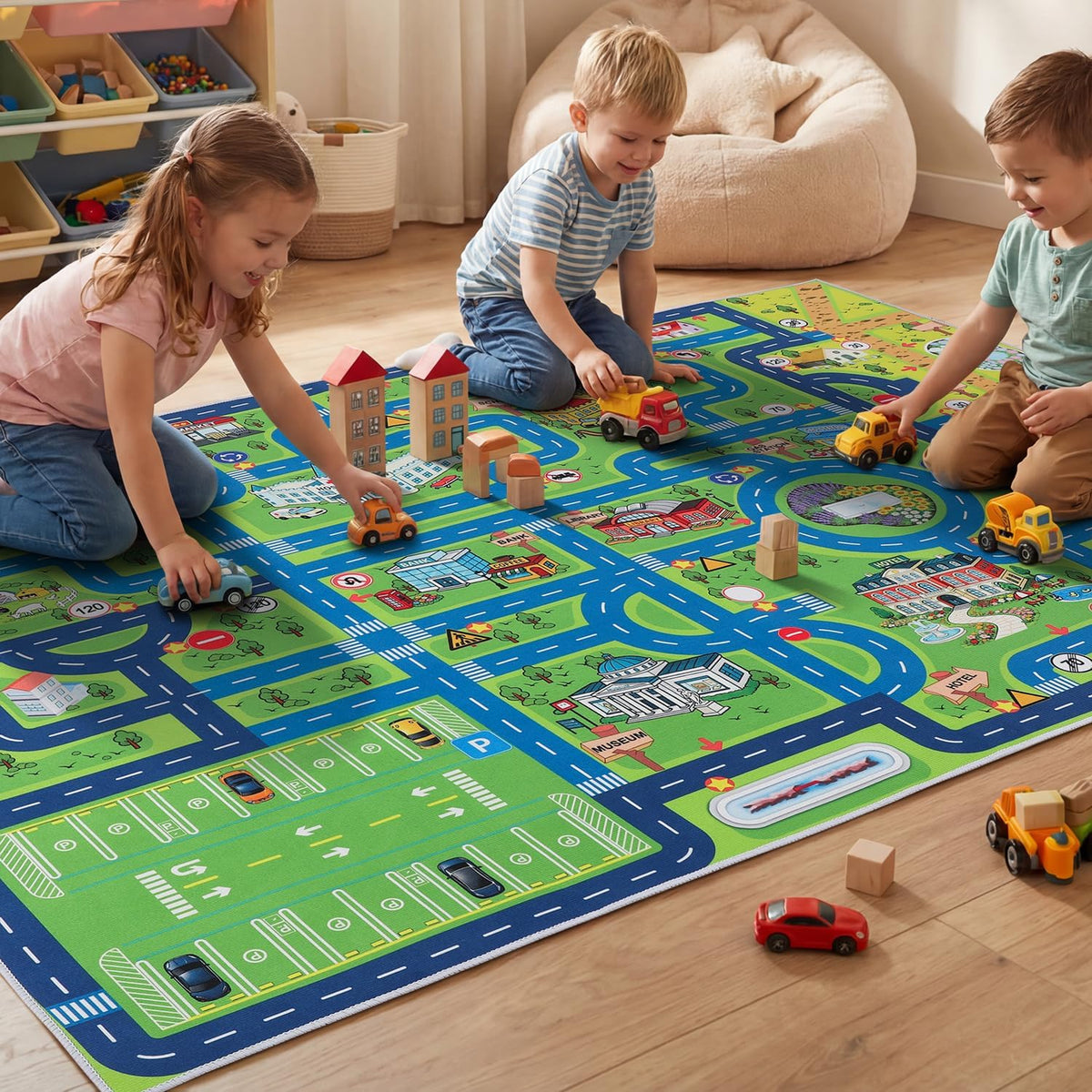 Alfombras antideslizantes 4x6ft para niños uso interior y exterior