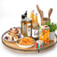 Tabla giratoria roble 21pulg estilo rústico para cocina