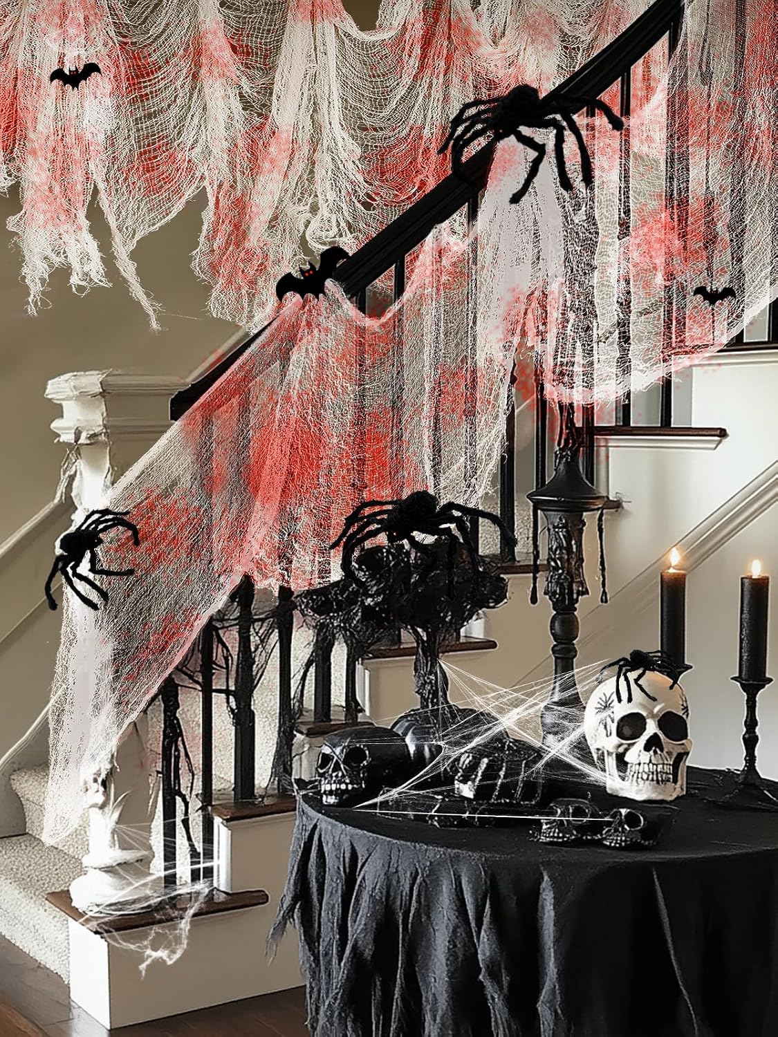 5 Paños Tela Espeluznantes Halloween 30x72pulg
