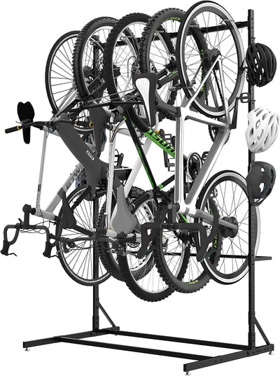 Portabicicletas suelo 5 bicis 400lb soporte negro metal