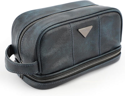 Neceser cuero para hombre color azul