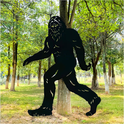 Estatua Bigfoot metal para exteriores jardín