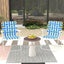 Silla plegable para patio y playa con reposabrazos set 2