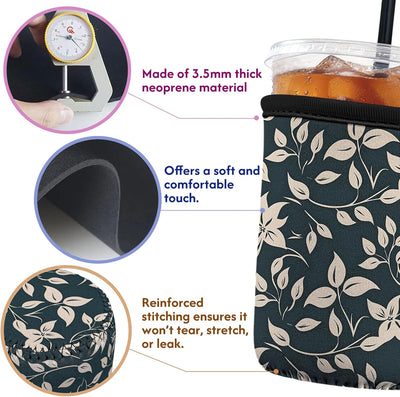 Funda neopreno reutiliz. para café 16-32oz vid negra