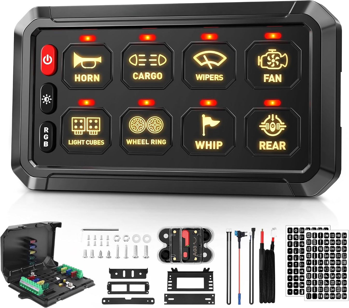 Panel interruptor RGB 12V para automóvil UTV camión