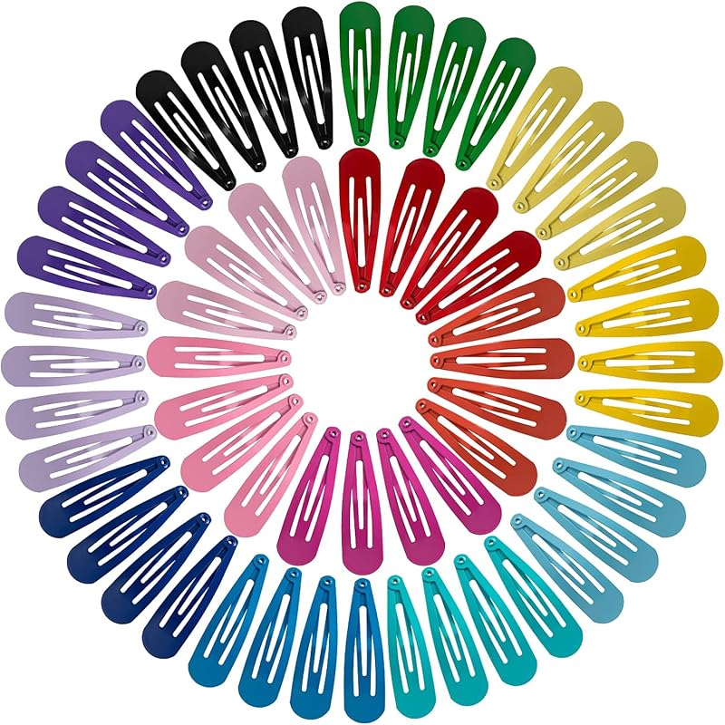 60 Pasadores Cabello Metal 2pulg Niños Niñas 15 Colores