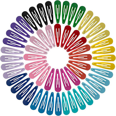 60 Pasadores Cabello Metal 2pulg Niños Niñas 15 Colores