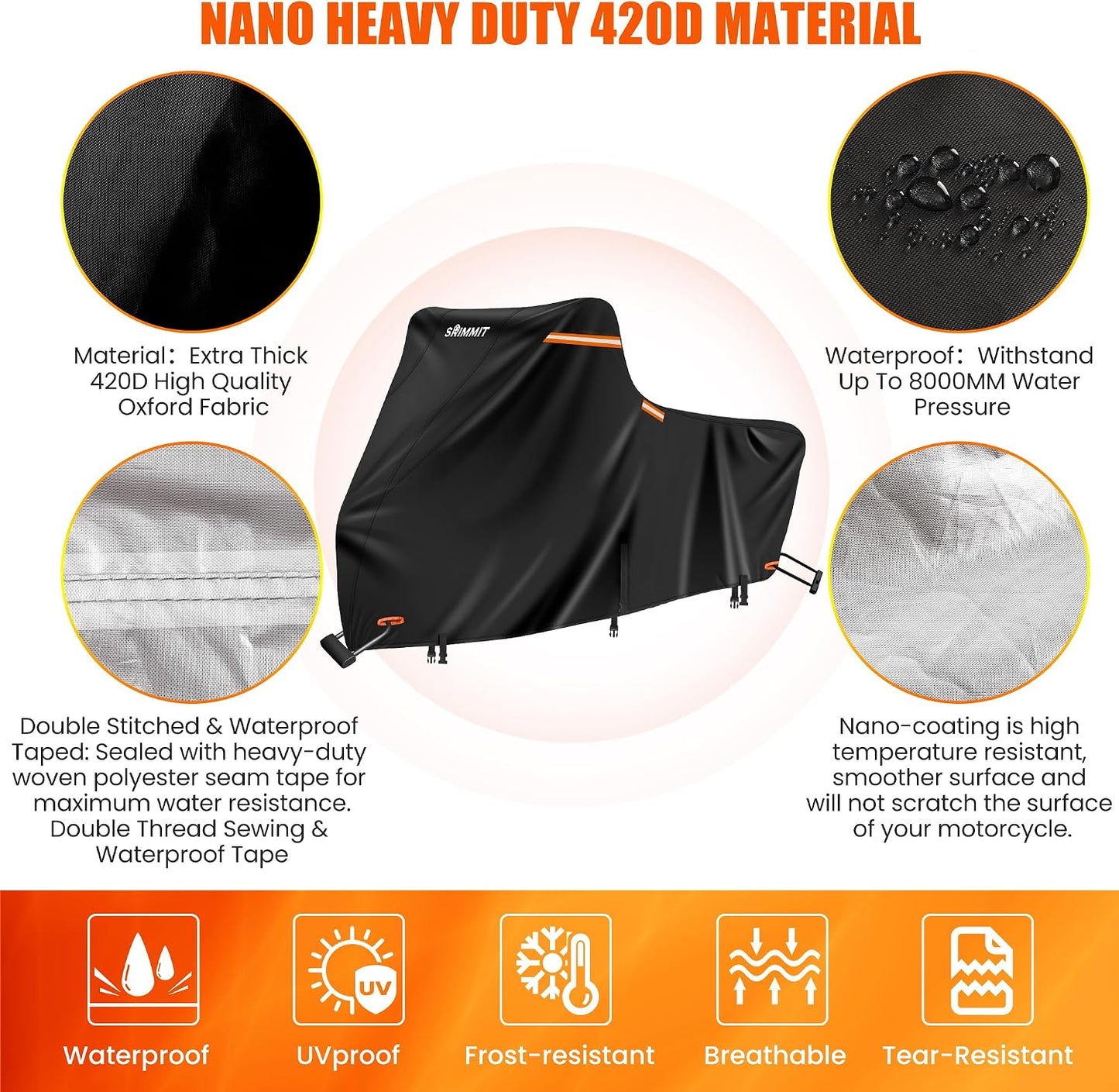 Cubierta motocicleta Harley nano impermeable al aire libre