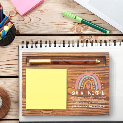 Porta notas adhesivas regalo para trabajadores sociales