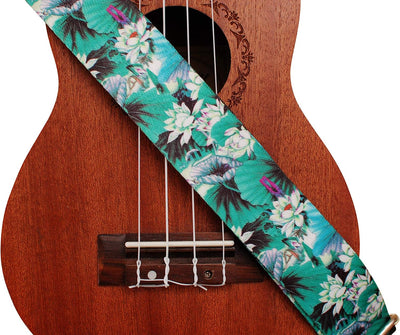 Correa hombro ukelele cuero genuino y nailon suave