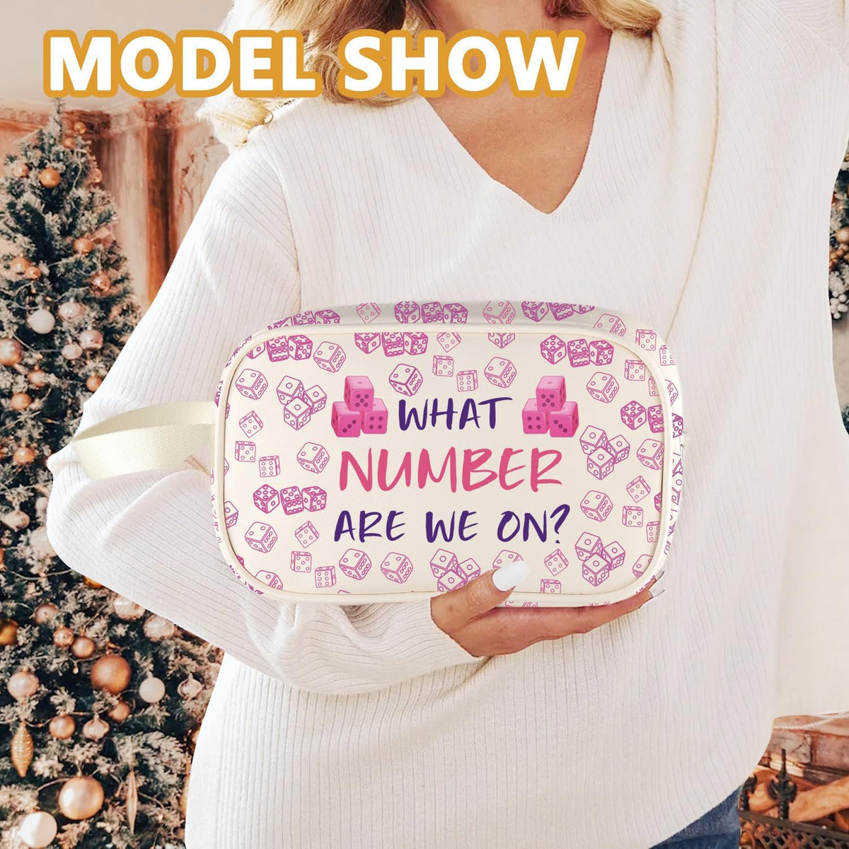 Bolsa maquillaje cremallera para juegos de dados