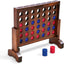 Set mesa madera 4" blanco/oscuro con monedas y funda