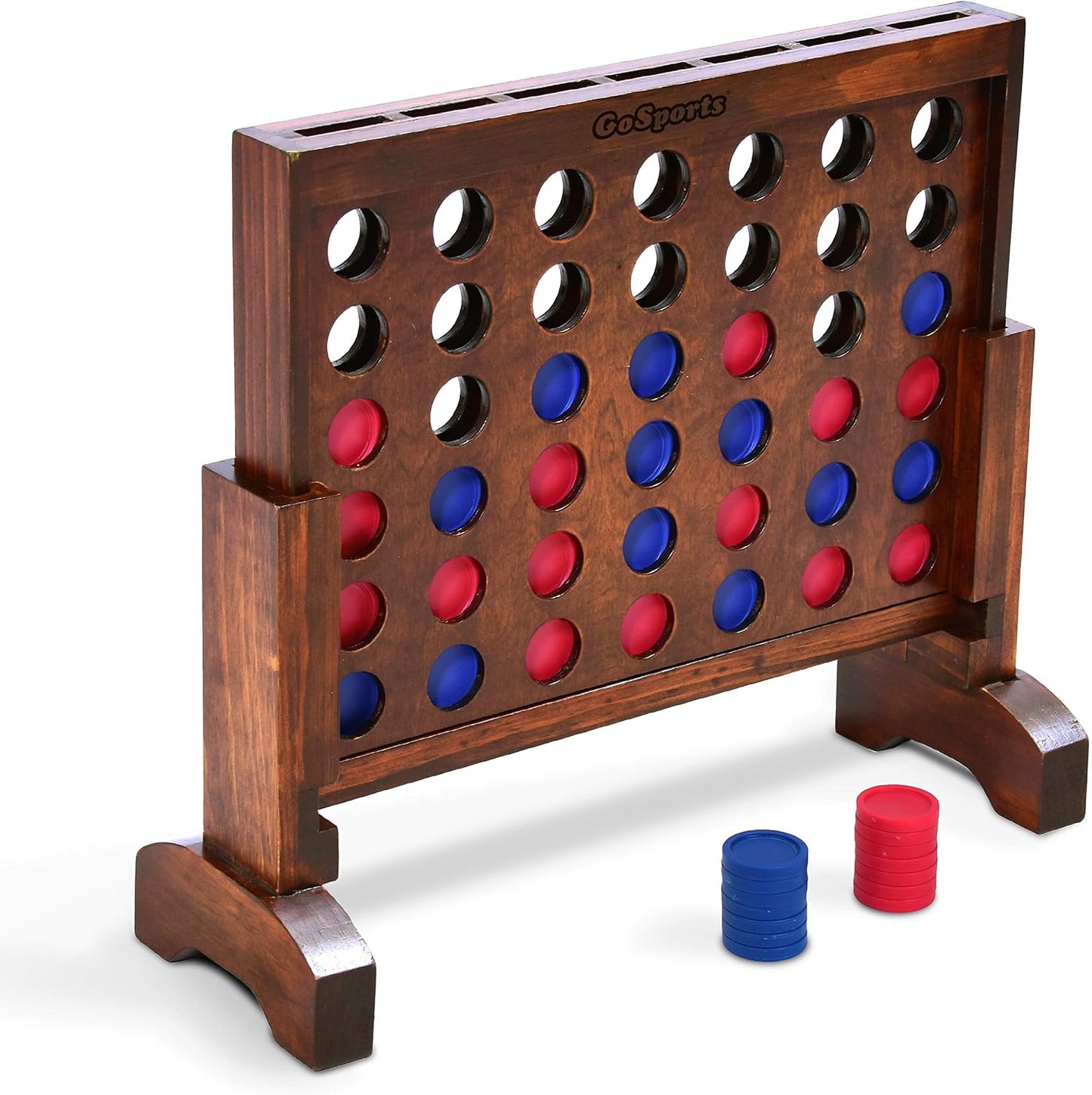 Set mesa madera 4" blanco/oscuro con monedas y funda