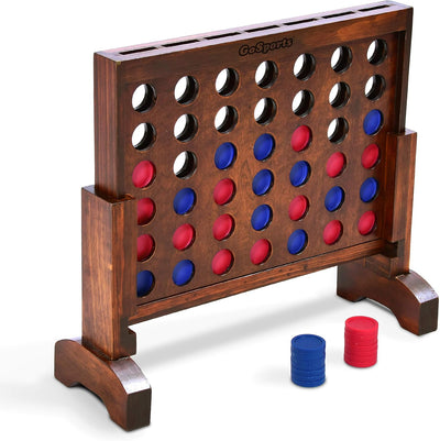 Set mesa madera 4" blanco/oscuro con monedas y funda