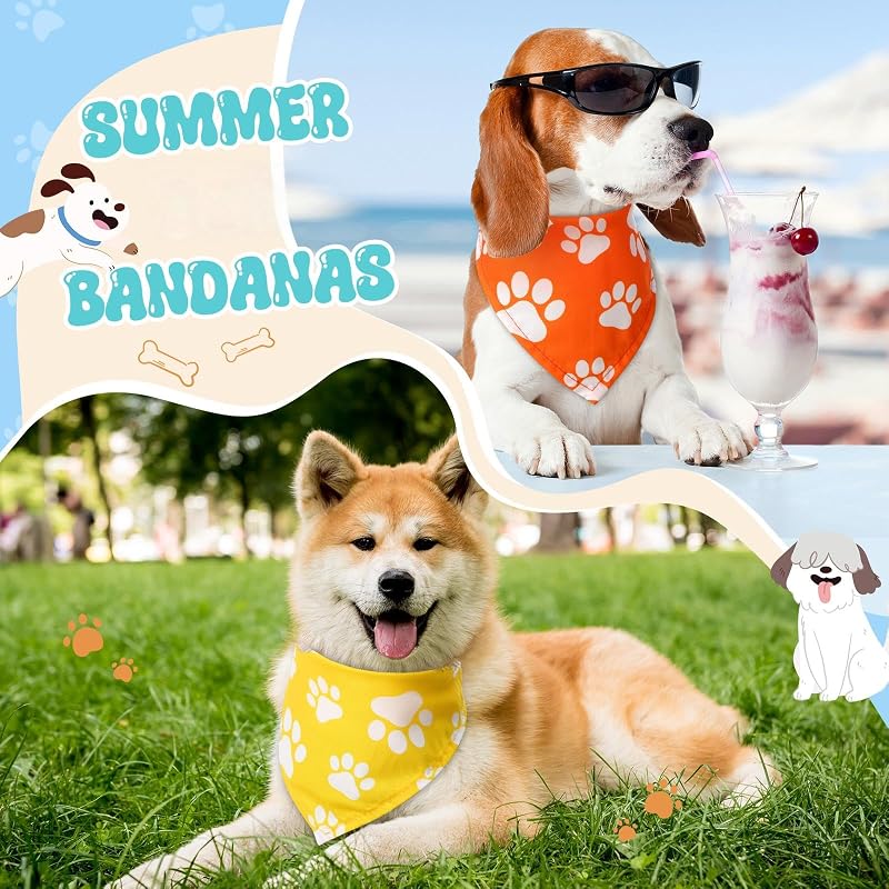 50 Bandanas Triangulares Perros 10 Colores Arco Iris
