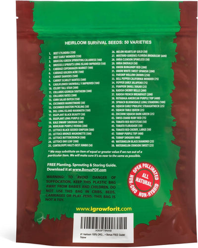 Kit semillas hortalizas no transgénicas 50 variedades