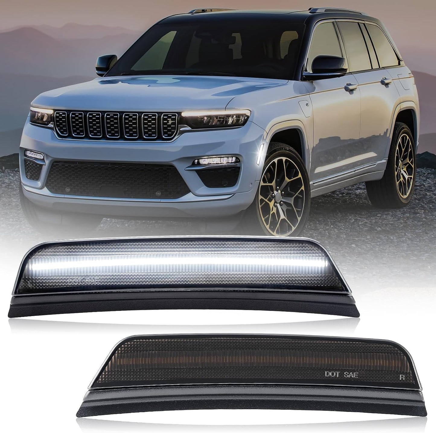 Luces LED laterales comp Grand Cherokee 21-25 lente ahumado