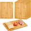12 Tablas Cortar Bambú Rectangulares para Cocina y Fiesta