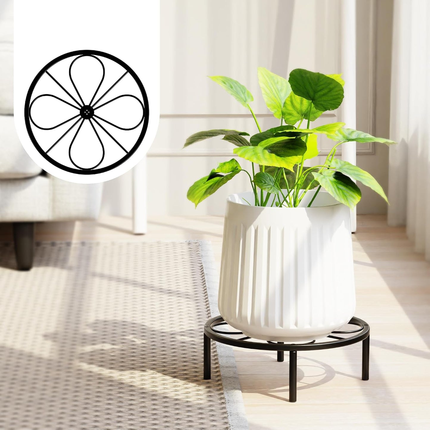 Soporte plantas jardín patio resistente hasta 60lbs