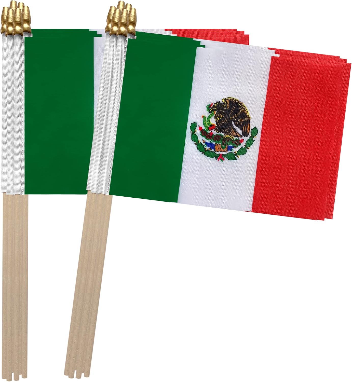 Banderas mexicanas 5x8pulg pack 12