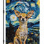 Bandera jardín Chihuahua 12x18pulg doble cara noche estrellada