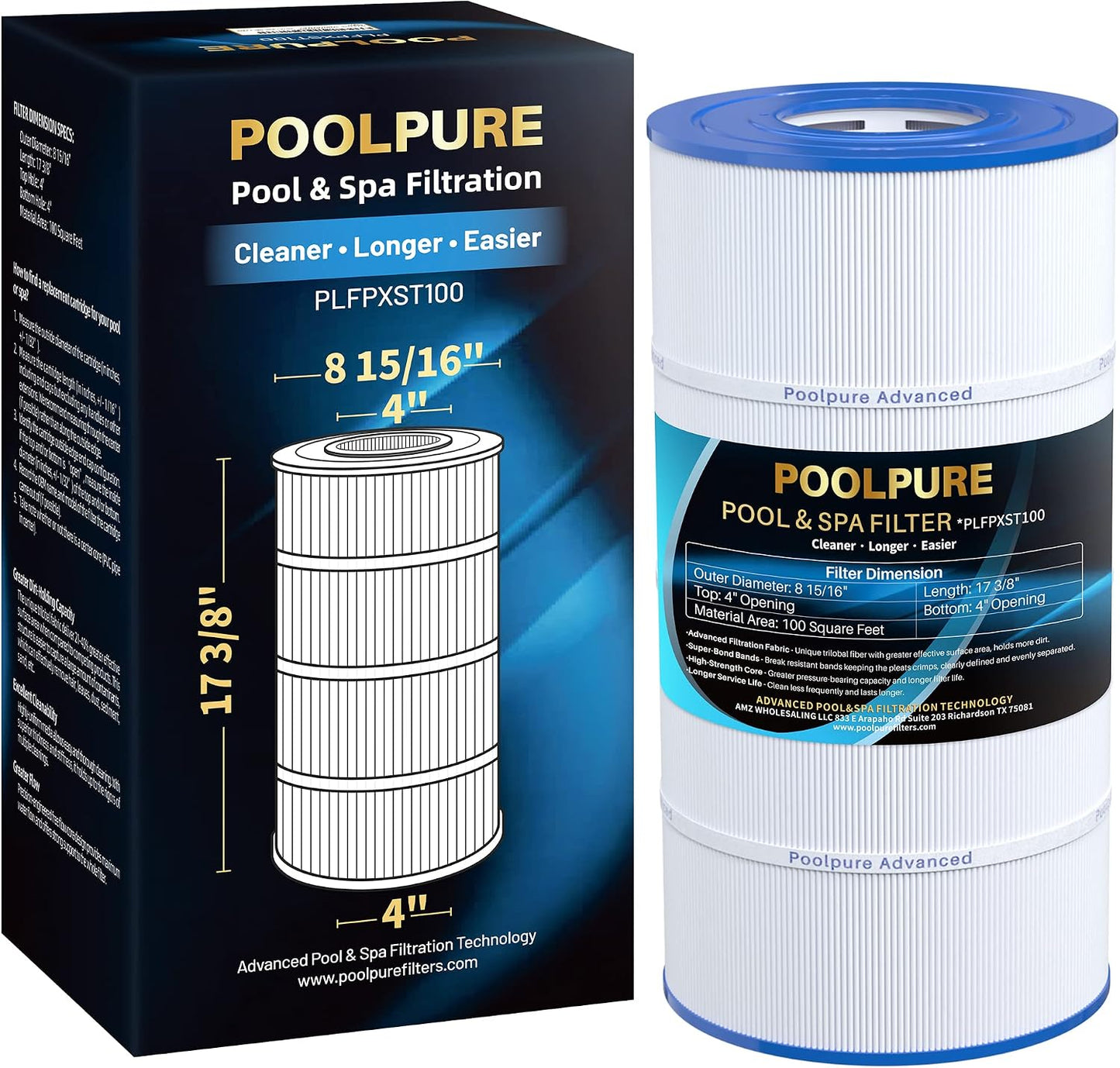 Filtro piscina PLFPXST100 reemplaza Hayward X-Stream CC1000