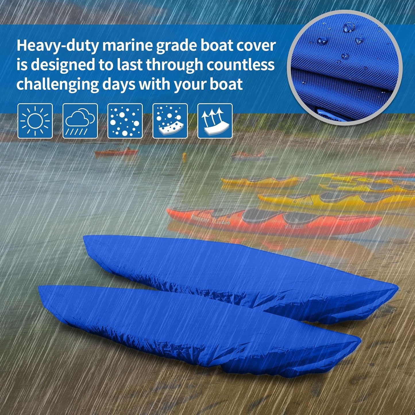 Funda impermeable para kayak canoa barco pesca resistente UV