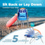 Sillas playa reclinables 5 posiciones aluminio azul set 2