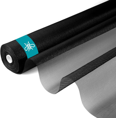 Pantalla ventana rollo malla fibra vidrio 48pulg x100ft negro