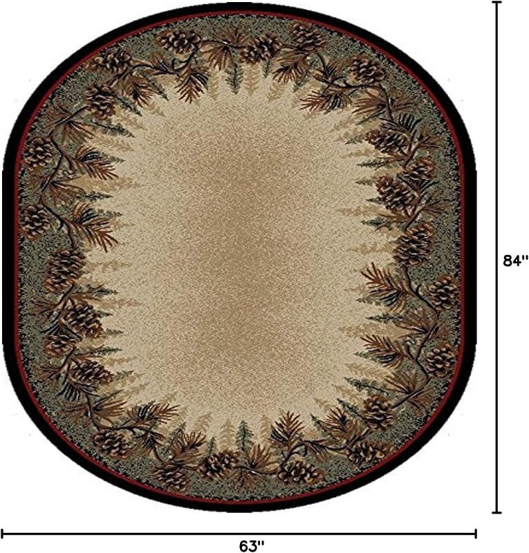 Alfombra ovalada Lodge Mount Le Conte 5x3x7x3ft