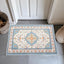 Alfombra entrada vintage 2x3pulg tapete antideslizante