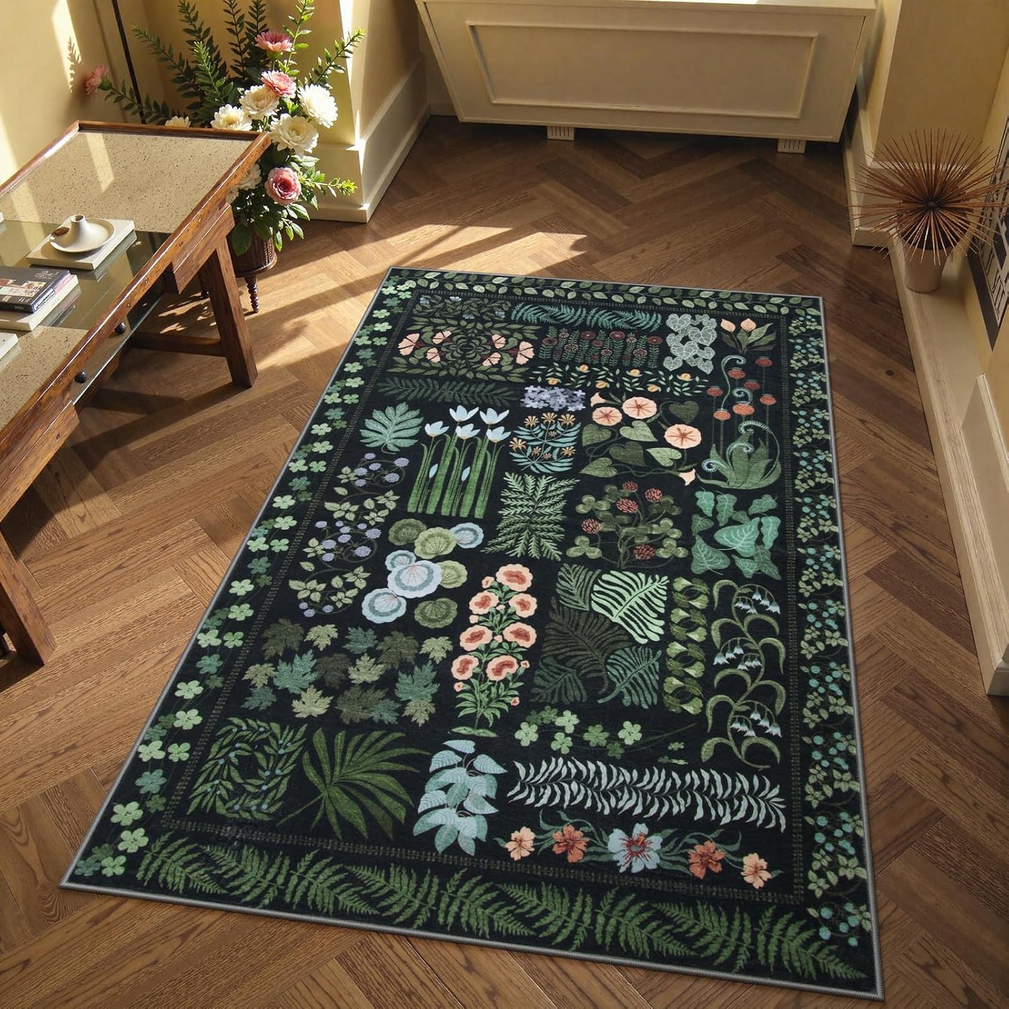 Alfombra boho 3x5" antiderrap baño cocina